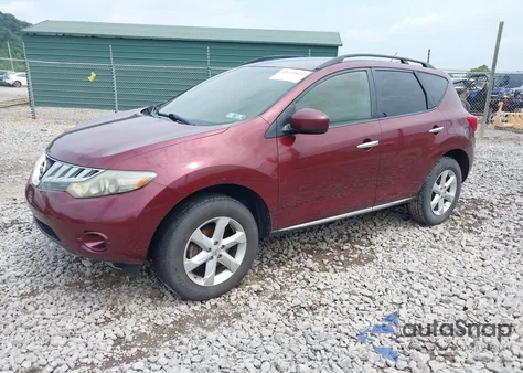 2009 Nissan Murano S z USA, uszkodzony, nr VIN JN8AZ18W89W149280